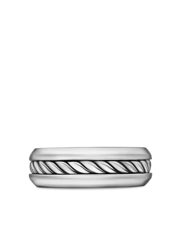 David Yurman sterling silver Cable Inset band ring - 6