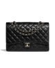 Chanel Classic Maxi Handbag Grained Calfskin & Gold Metal A01115