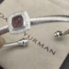 David Yurman  Sterling Silver Diamond Ruby 4mm Noblesse Cable Bracelet