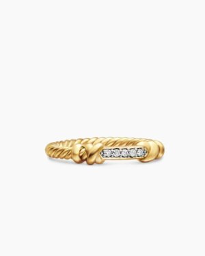 Petite Helena Wrap Band Ring 18K Yellow Gold with Diamonds - 6