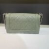CHANEL MEDIUM BOY BAG CAVIAR LIGHT GREEN