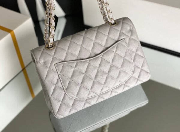 DEB839CC-ABB5-F5B2-5027-0750FF96BBEF.jpg Chanel Classic Handbag 26cm Grey For Women A01112