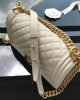 CHANEL CAVIAR QUILTED MEDIUM BOY FLAP IVORY