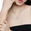 DFFB6291-B3AC-6E44-3997-073D5D67FCDE.jpg Initial Charm Necklace Sterling Silver with Diamond S