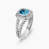 E005ADB2-2536-F557-E2B7-4556CB3B0C87.jpg Petite Albion® Ring Sterling Silver with Blue Topaz and Diamonds - 6