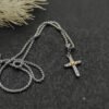 E30352D6-3F65-E04F-A310-F6BD299D7EDA.jpg Petite X Cross Necklace Sterling Silver with 14K Yellow Gold
