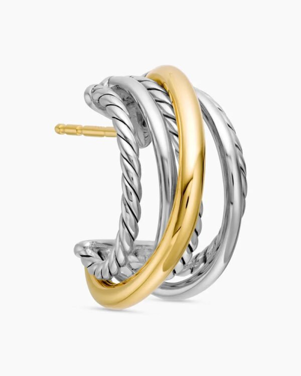 E4687AC4-418D-82EE-5574-FE3FFE849975.jpg Crossover Shrimp Earrings Sterling Silver with 18K Yellow Gold