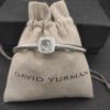 David Yurman  Sterling Silver Diamond and White crystal 4mm Noblesse Cable Bracelet
