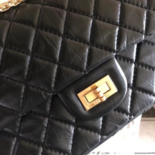 Chanel 2.55 Aged Calfskin Leather Flap Bag A37586