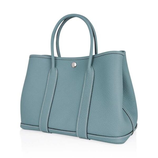 E562C2A0-90BD-9FB8-5ABC-8E1FBE14047E.jpg Bag Garden Party 30 Bag Ciel / Vache Country Leather Palladium New w/Box
