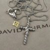X Cross Pendant Sterling Silver with 18K Yellow Gold