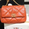 Chanel 19 Handbag 26cm Orange For Women AS1160
