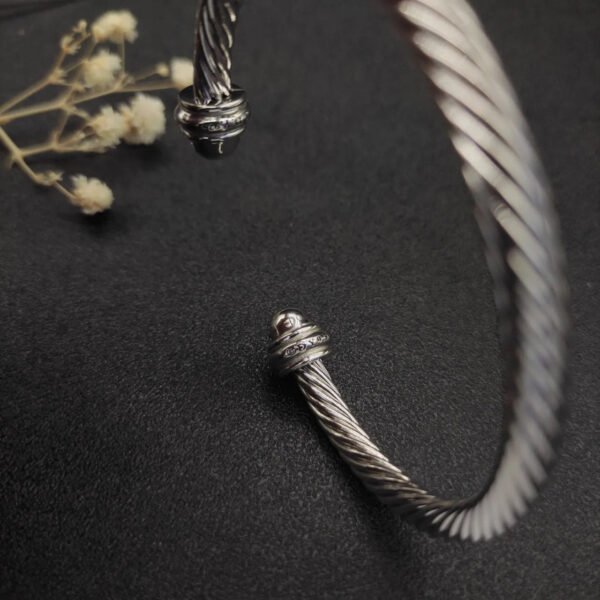 E6871C6D-0186-D0CB-5A9D-841EF07A2493.jpg Classic Cable Bracelet Silver and Half Diamonds 5 MM