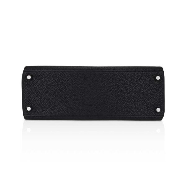 E6CD22E8-9B2B-4BE4-B458-27E2A620871E.jpg Kelly 28 Retourne Bag Black Togo Leather with Palladium Hardware