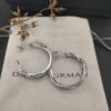 E759352E-3BBE-AD4B-076D-7423EDC4A82A.jpg Crossover Hoop Earrings Sterling Silver with 18K Yellow Gold 33.7mm - Gold