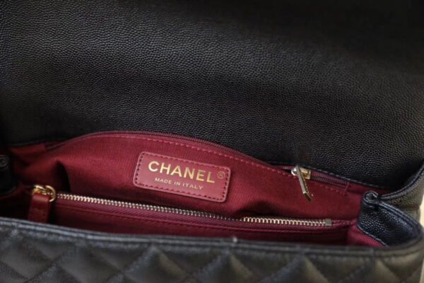 Chanel Large Flap Bag With Top Handle Black For Women, Womens Handbags, Shoulder And Crossbody Bags 11in/28cm A92991