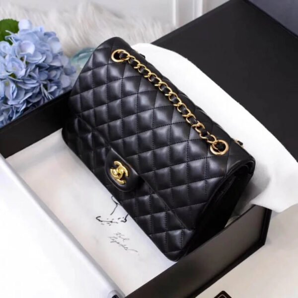 E7620BD8-E526-D78E-FCF7-70FD7F08DE63.jpg Chanel 1112 Black Medium Size 2.55 Lambskin Leather Flap Bag