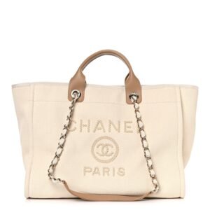 E7DF4878-172E-FC1C-48C4-1DB3FE95DCF4.jpg Canvas Pearl Large Deauville Tote Ecru Beige