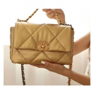Chanel 19 Flap Bag As1160 Gold