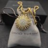 David Yurman  18K Yellow White Gold Diamond Large Starburst Pendant