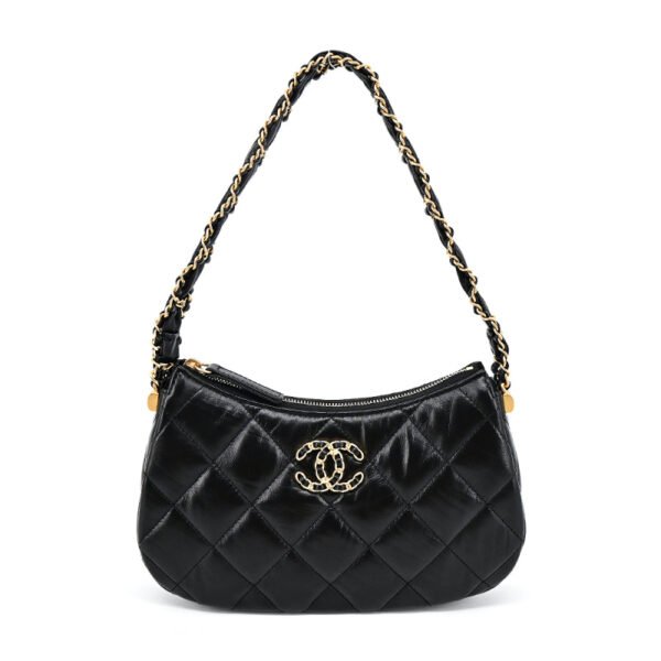 Chanel Aged Calfskin Quilted Small 19 Hobo Black