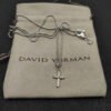E92A2729-33F1-6CAC-8A3F-18ABD8063CAA.jpg Petite X Cross Necklace Sterling Silver with 14K Yellow Gold