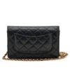 Black Caviar Wallet on Chain with Gold Hardware, 2023