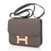 Mini Constance 18 Bag Etain Epsom Leather with Gold Hardware