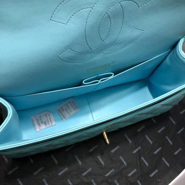 Chanel Large Classic Handbag Gold Hardware Blue For Women, Women&rsquo;s Handbags, Shoulder Bags 11.8in/30cm