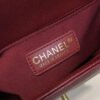 Chanel Boy Handbag Gold Toned Hardware Burgundy For Women, Women&rsquo;s Bags, Shoulder And Crossbody Bags 9.8in/25cm A67086