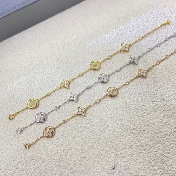 Color Blossom BB Multi-Motifs Bracelet - White gold