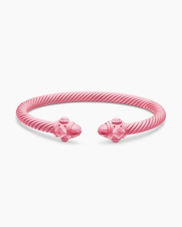 Renaissance&reg; Classic Cable Bracelet Pink Aluminum, 5mm