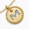 ECA6AA20-AA9B-FE73-9CEE-878022B53299.jpg Initial Charm Necklace 18K Yellow Gold with Diamond M
