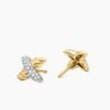 ED724FF3-F951-7E14-C308-A1E07A752389.jpg Petite X Stud Earrings 18K Yellow Gold with Diamonds, 8.4mm