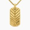 EDAE0CE1-4661-B830-8E80-EAADC59DE912.jpg Chevron Tag 18K Yellow Gold with Diamonds, 42mm