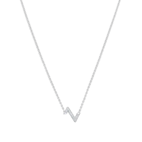 Volt Upside Down Pendant, Yellow Gold, White Gold And Diamonds