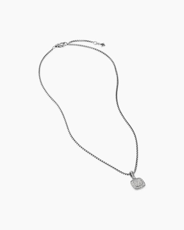 EDE24CA8-614F-7989-4680-92CCFA3C6073.jpg Petite Albion® Pendant Necklace Sterling Silver with Pave Diamonds, 7mm