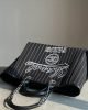 EE2AC947-C9A6-666B-BE19-C46D077D083E.jpg CHANEL Deauville 2wayTote Bag Black A66941 Cotton Leather