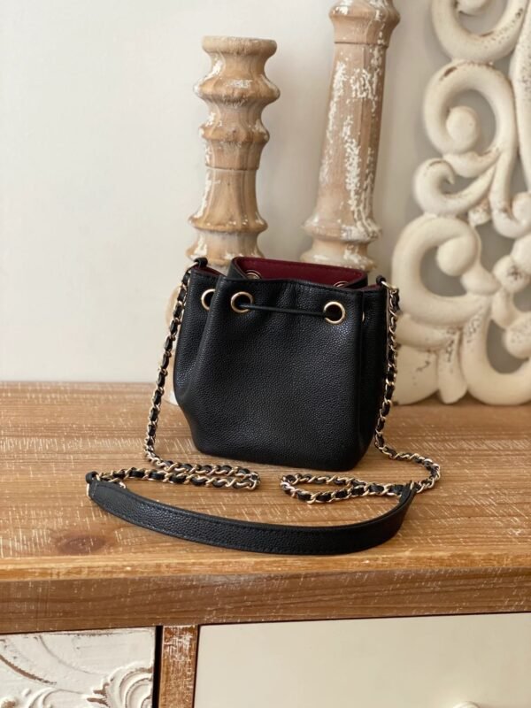 Chanel Mini Bucket Bag With Strap Black For Women, Women&rsquo;s Bags 4.9in/12.5cm