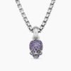 EE79098F-A1D4-BA6D-5FE3-7A7D27808206.jpg Skull Amulet Full Pavé Purple Sapphires and 18K White Gold, 14mm