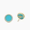 EEC21BC6-6354-D02C-EA37-0BE36EE99D0C.jpg Petite DY Elements® Stud Earrings 18K Yellow Gold with Turquoise and Diamonds, 11mm
