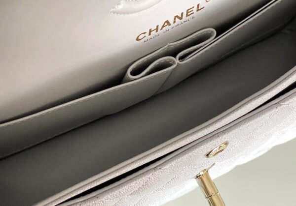 EEE7774F-8FD8-9D56-4FBF-BE822A082556.jpg Chanel Classic Handbag 26cm Grey For Women A01112