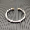 5mm Cable Bracelet with Pearl Pearls & Diamond Accents