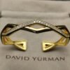 EFB4A796-C7B1-BC98-21DC-B9EB77760C1A.jpg Zig Zag Stax??Two Row Cuff Bracelet Sterling gold with Diamonds, 13mm
