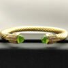 F00927DF-C963-E435-95DC-9ABDE2E6A145.jpg 7mm Cable Bracelet with Peridot & Diamond Accents