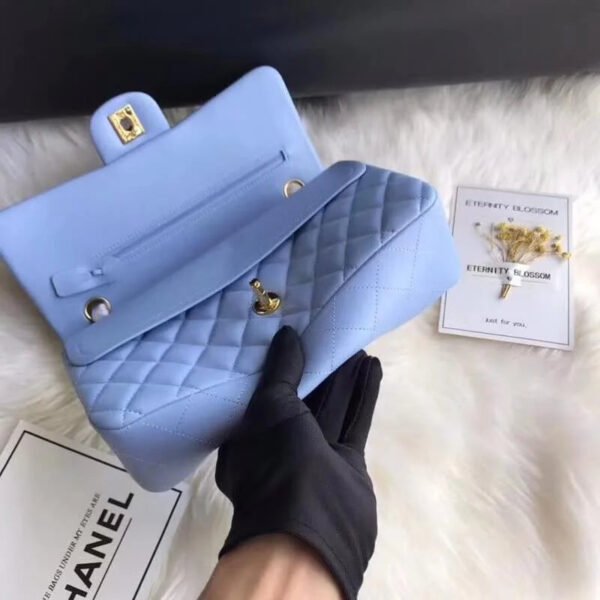 F05AB141-4BA3-3F75-523D-FC7DD78E912D.jpg Chanel 1112 Blue Medium Size 2.55 Lambskin Leather Flap Bag