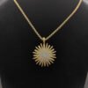 David Yurman  18K Yellow White Gold Diamond Large Starburst Pendant