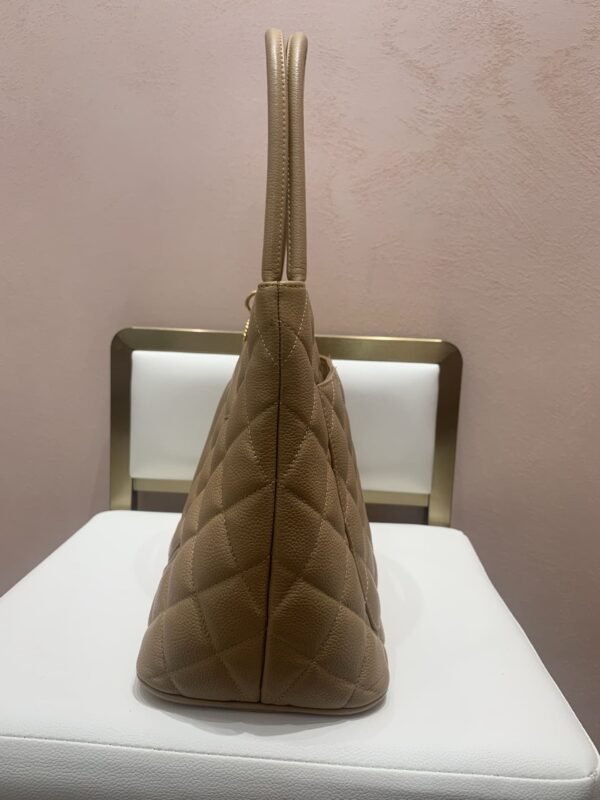 CHANEL Medallion Tote Bag Brown