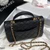 Chanel Mini Flap Bag With Top Handle Black For Women 7.8in/20cm