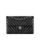 F15003EE-2E8B-7045-8A8F-A7649DAB172E.jpg Chanel Classic Chevron Tweed Medium Flap Silver